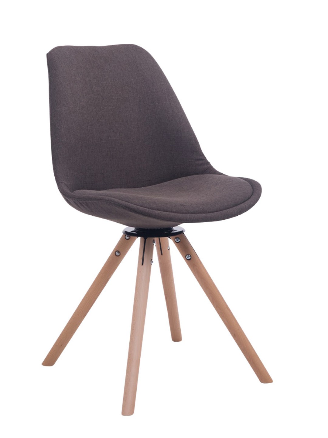 Troyes forgó látogatói szék Natura Fabric Round, sötétszürke