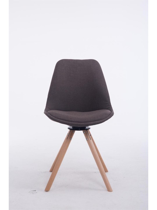 Troyes forgó látogatói szék Natura Fabric Round, sötétszürke