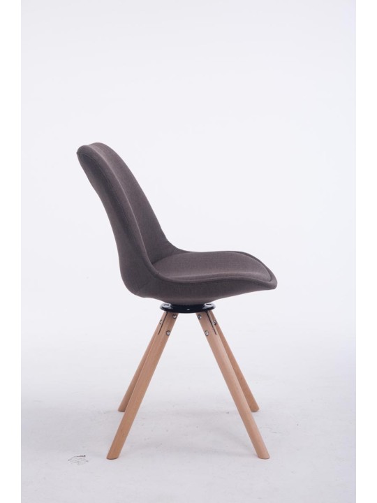 Troyes forgó látogatói szék Natura Fabric Round, sötétszürke