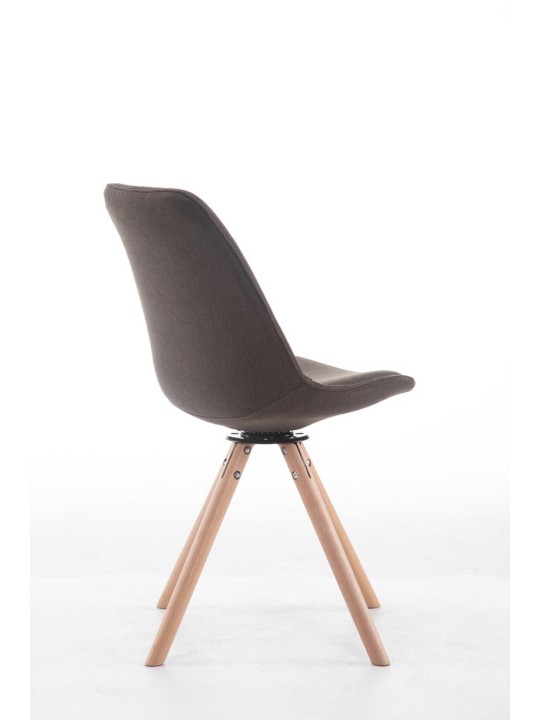 Troyes forgó látogatói szék Natura Fabric Round, sötétszürke