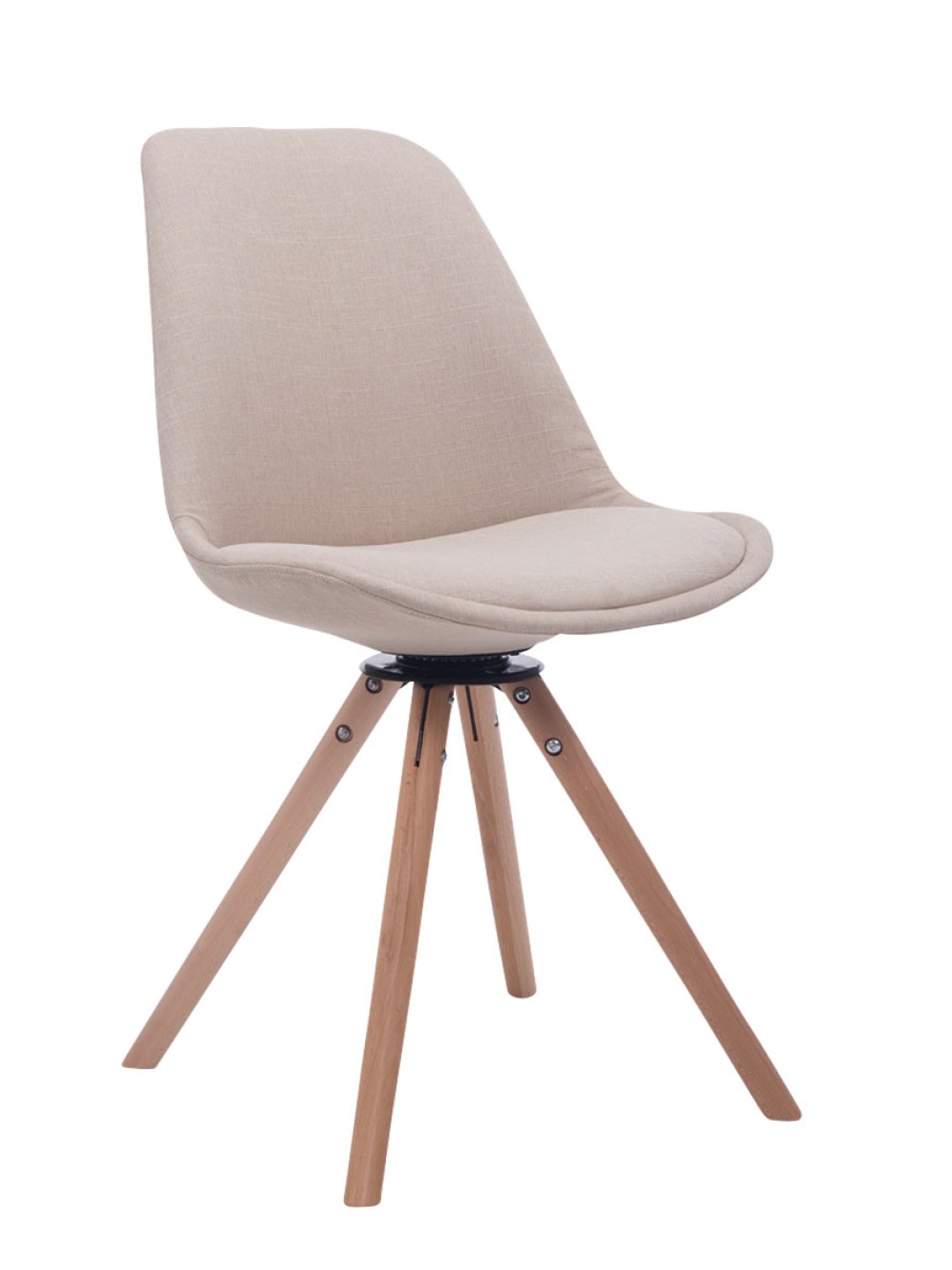 Troyes forgó látogatói szék Natura Fabric Round, krém