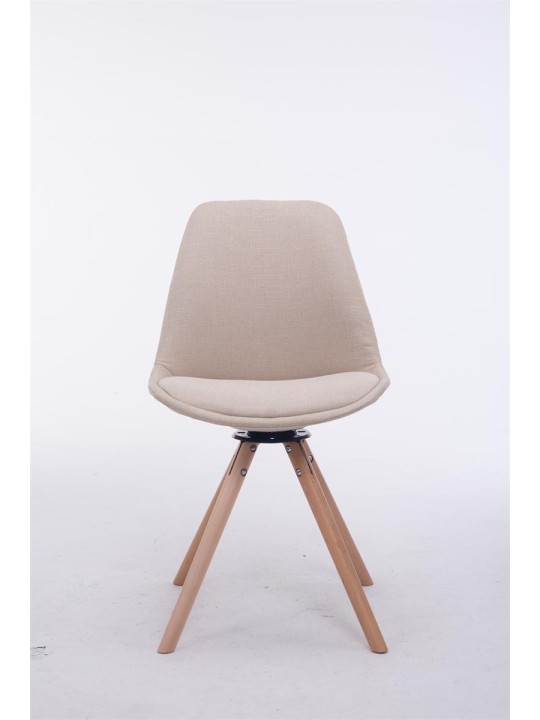 Troyes forgó látogatói szék Natura Fabric Round, krém