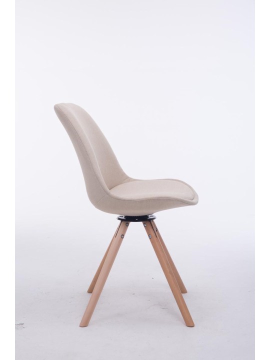 Troyes forgó látogatói szék Natura Fabric Round, krém