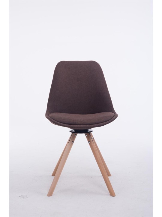 Troyes forgó látogatói szék Natura Fabric Round, barna