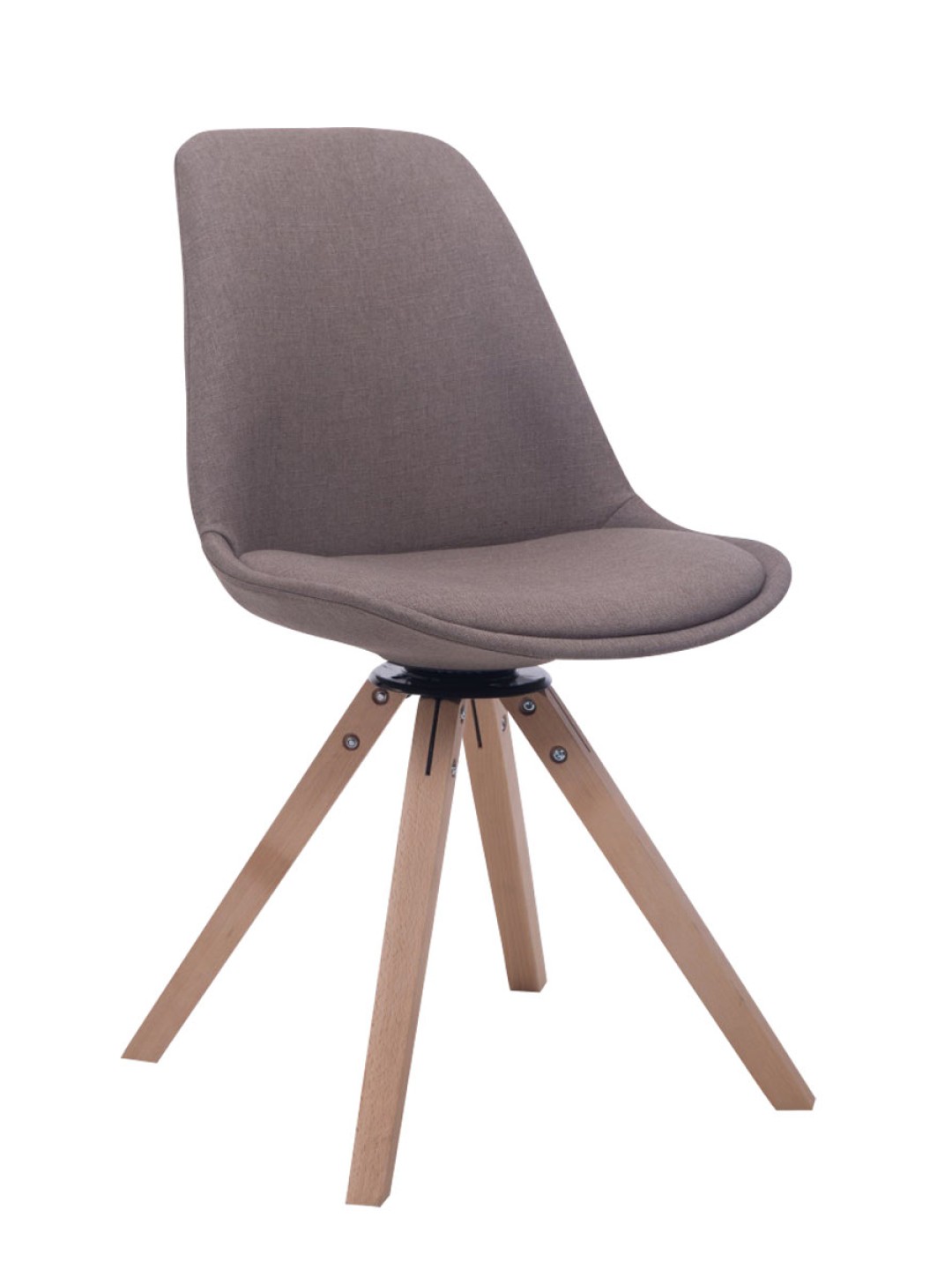 Troyes Swivel Natura Fabric Square látogatói szék, taupe