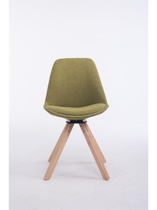 Troyes Swivel Natura Fabric Square látogatói szék, zöld
