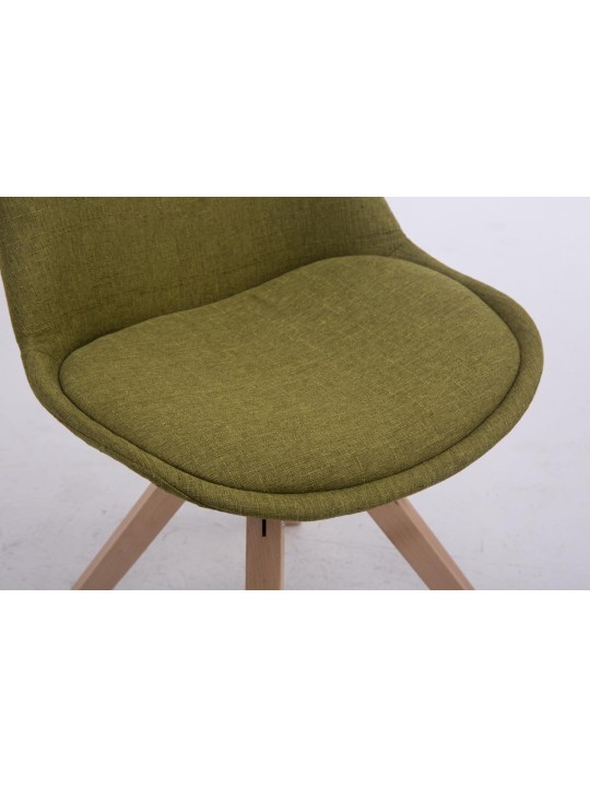 Troyes Swivel Natura Fabric Square látogatói szék, zöld