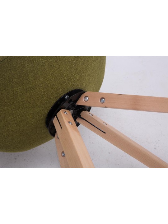 Troyes Swivel Natura Fabric Square látogatói szék, zöld