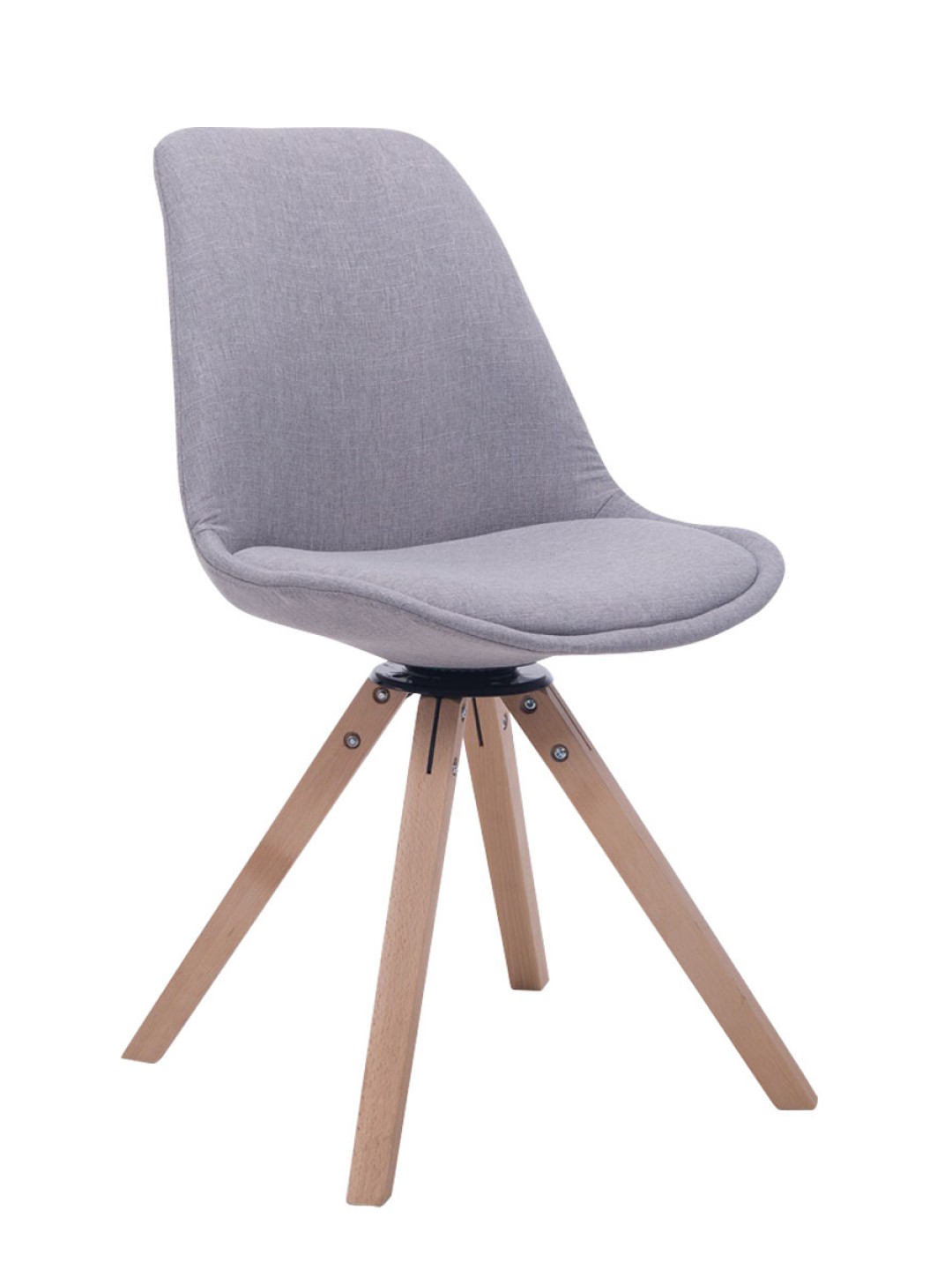 Troyes Swivel Natura Fabric Square látogatói szék, szürke