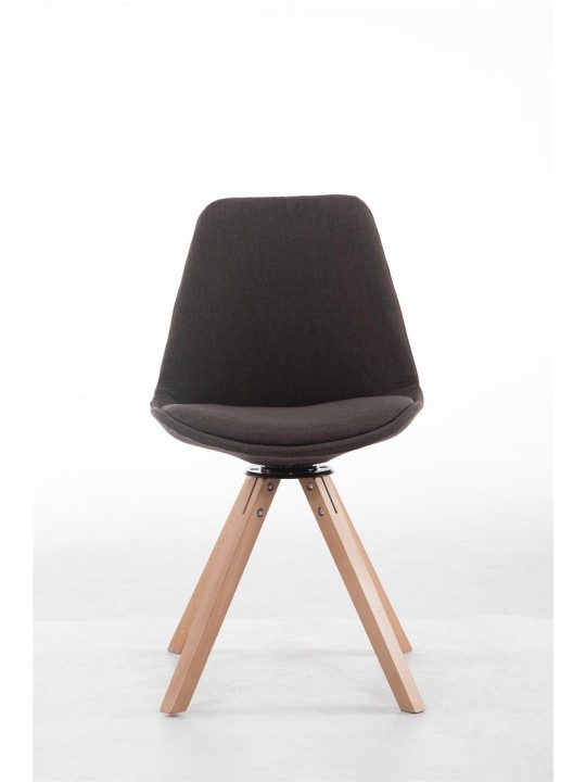 Troyes Swivel Natura Fabric Square látogatói szék, sötétszürke
