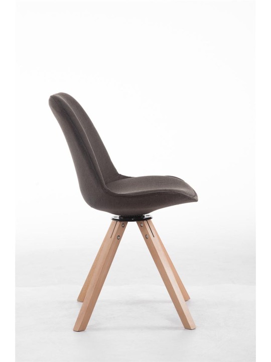 Troyes Swivel Natura Fabric Square látogatói szék, sötétszürke