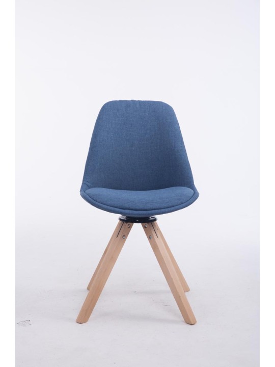 Troyes Swivel Natura Fabric Square látogatói szék, kék