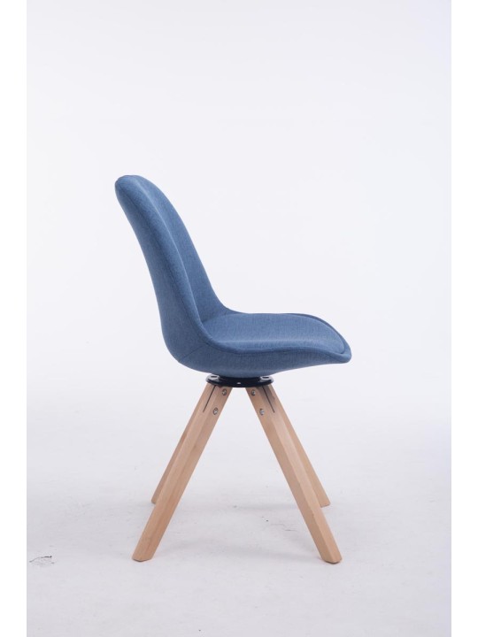 Troyes Swivel Natura Fabric Square látogatói szék, kék