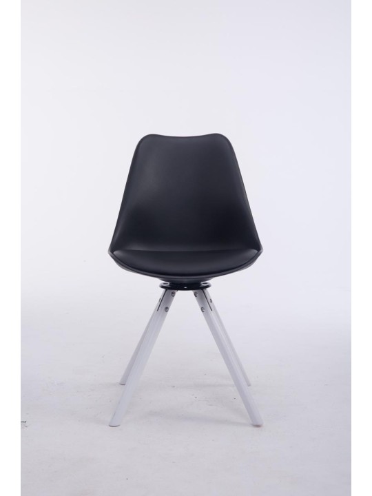 Látogatói szék Troyes körbeforgatható, fekete