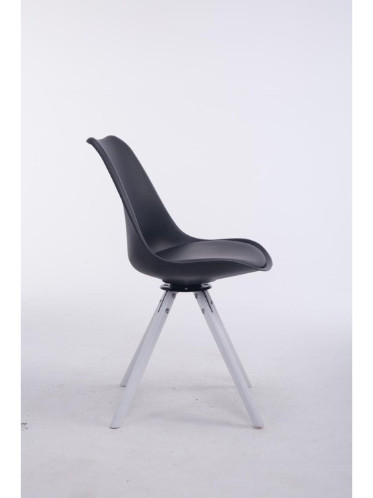 Látogatói szék Troyes körbeforgatható, fekete