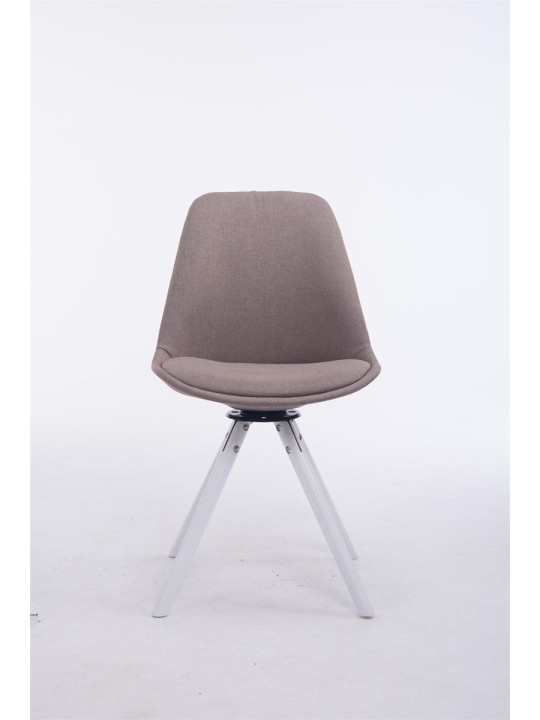 Látogatói szék Troyes forgatható szövet kerek, taupe