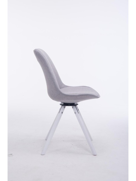 Látogatói szék Troyes forgatható szövet kerek, szürke