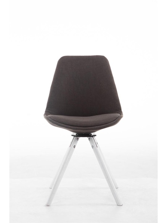 Látogatói szék Troyes forgatható szövet kerek, sötétszürke