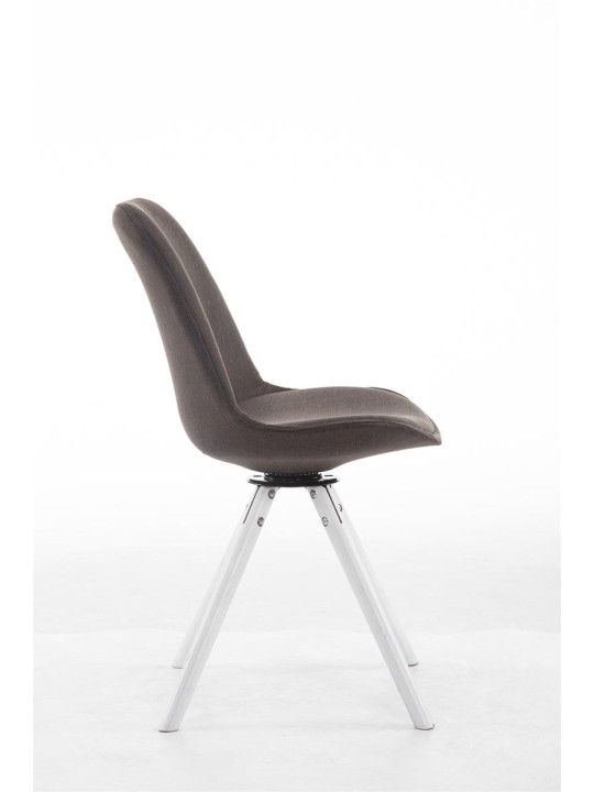 Látogatói szék Troyes forgatható szövet kerek, sötétszürke