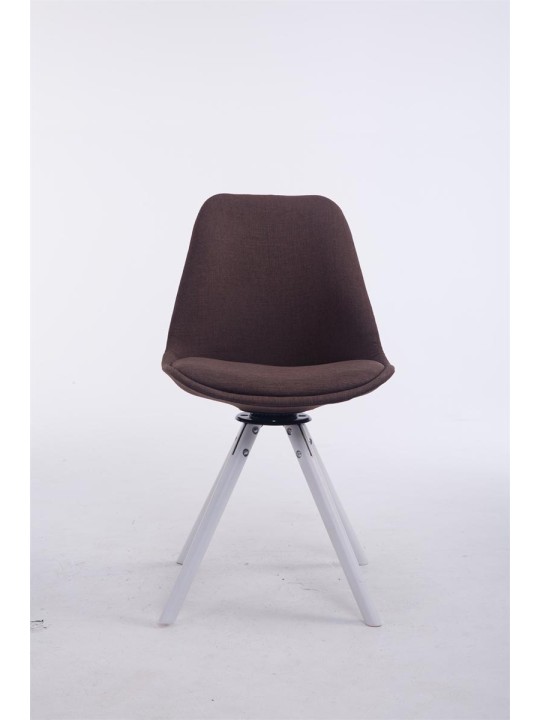 Látogatói szék Troyes forgatható szövet kerek, barna