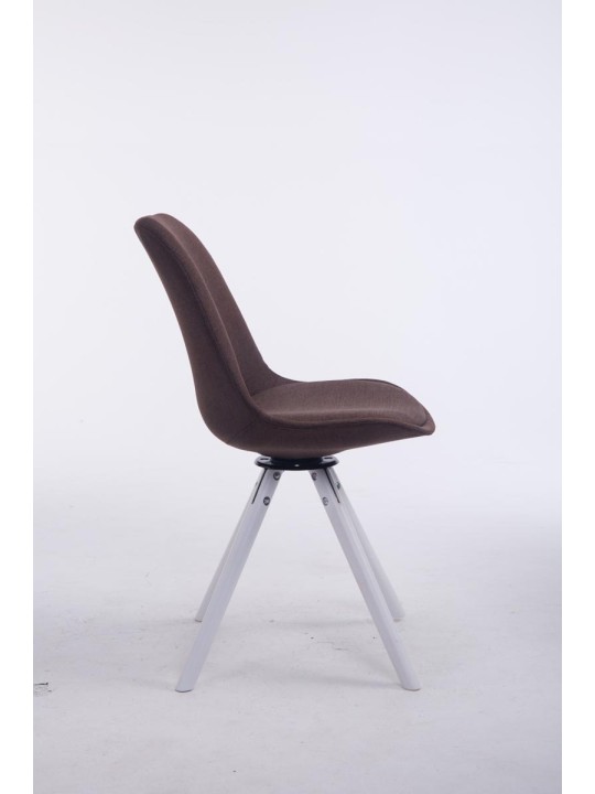 Látogatói szék Troyes forgatható szövet kerek, barna