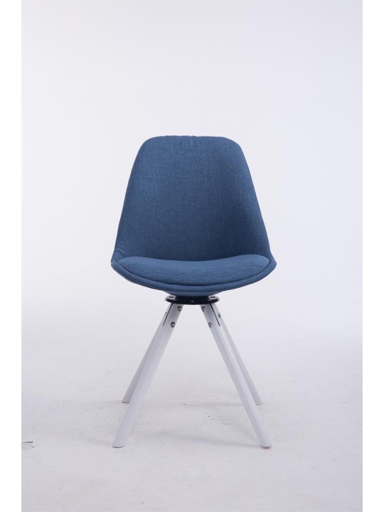 Látogatói szék Troyes forgatható szövet kerek, kék