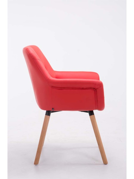 Cassidy natural látogatói szék, piros