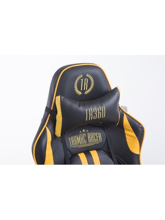 Racing irodai szék Limit lábtartóval, fekete/sárga