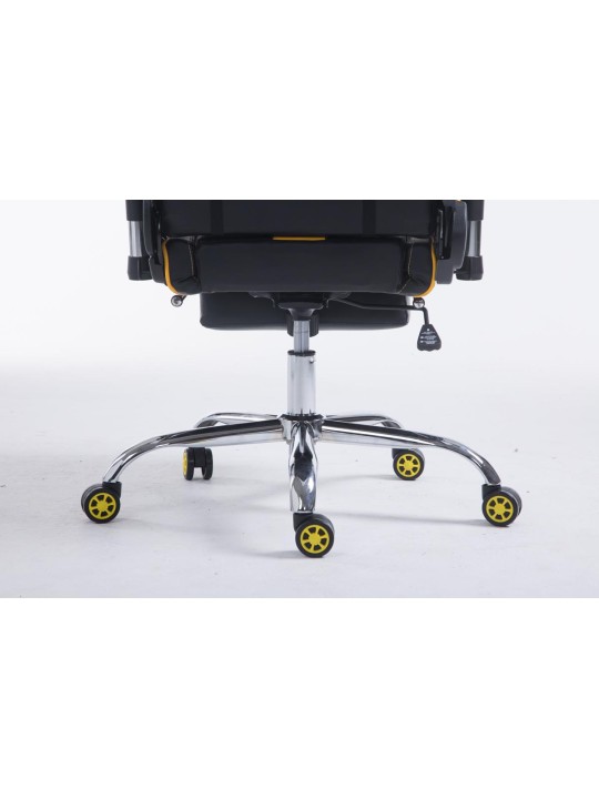 Racing irodai szék Limit lábtartóval, fekete/sárga