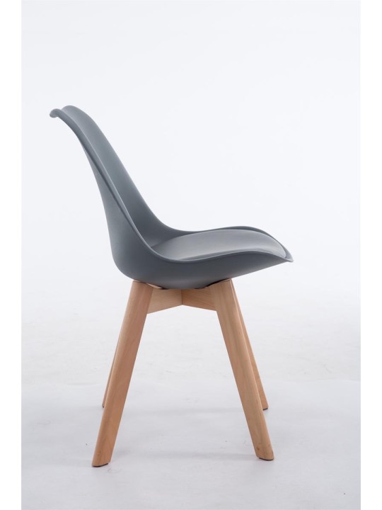 Látogatószék Borneo V2 Natura műbőr, szürke