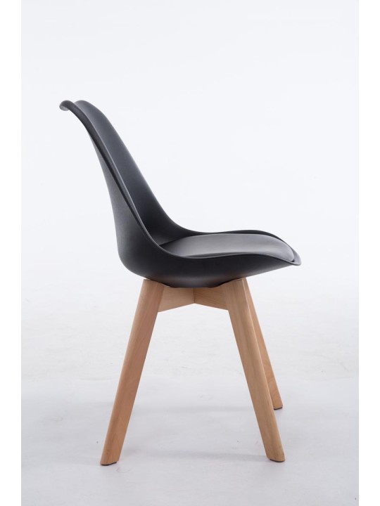 Látogatószék Borneo V2 Natura műbőr, fekete