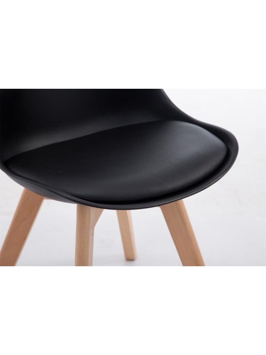 Látogatószék Borneo V2 Natura műbőr, fekete