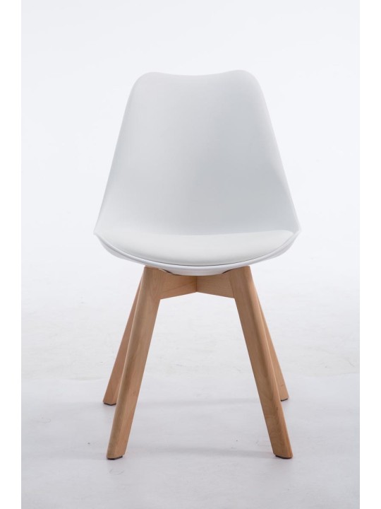 Látogatószék Borneo V2 Natura műbőr, fehér