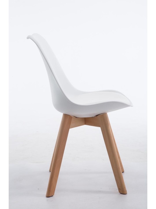 Látogatószék Borneo V2 Natura műbőr, fehér