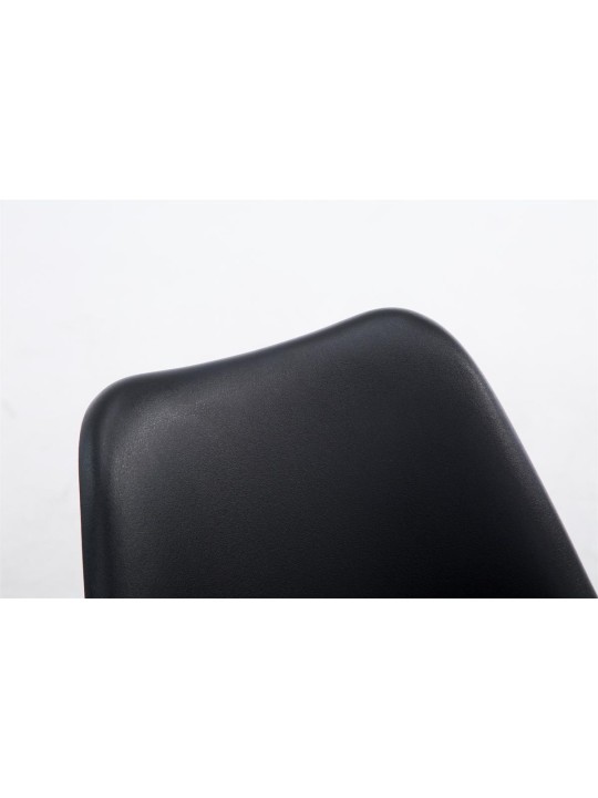 Látogatószék Borneo V2 diófa műbőr, fekete