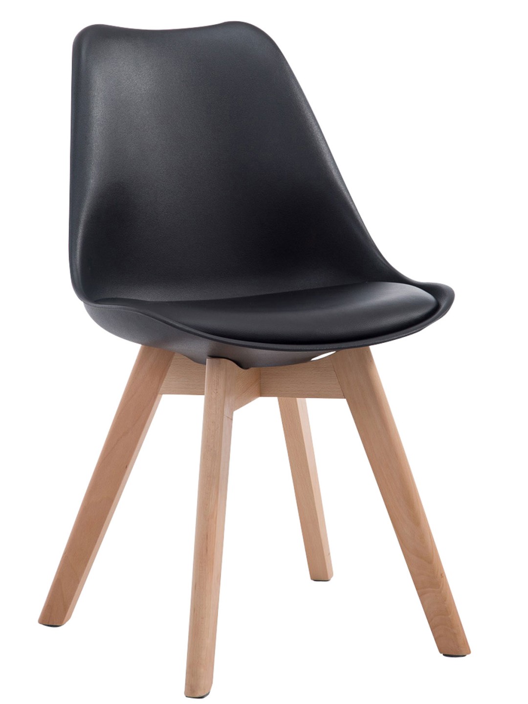 Látogatószék Borneo V2 Natura műbőr, fekete