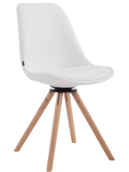 Látogatószék Calais forgatható Natura Round, fehér