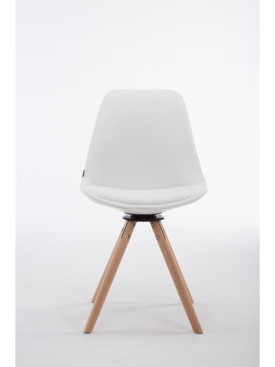 Látogatószék Calais forgatható Natura Round, fehér