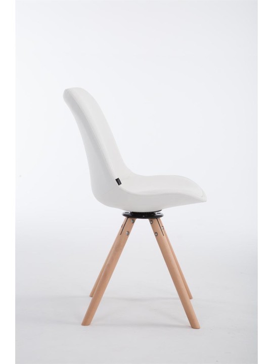 Látogatószék Calais forgatható Natura Round, fehér