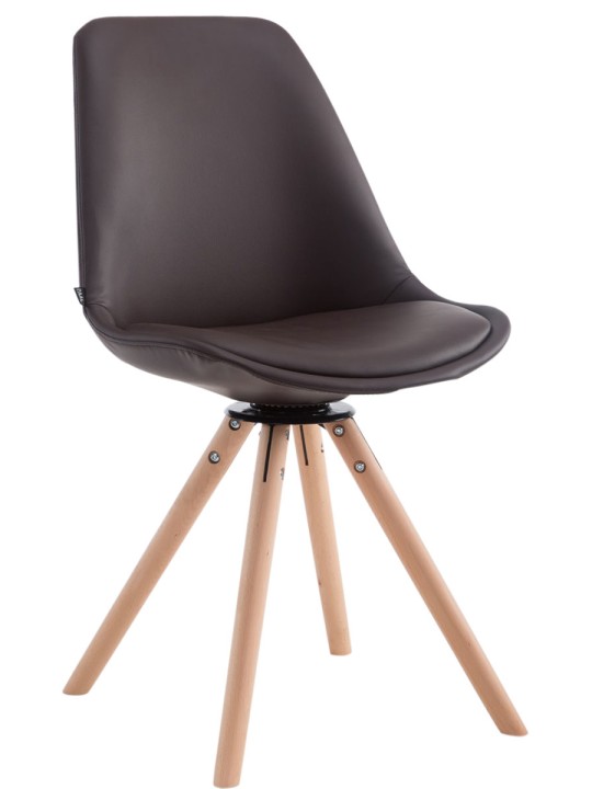 Látogatószék Calais forgatható Natura Round, barna