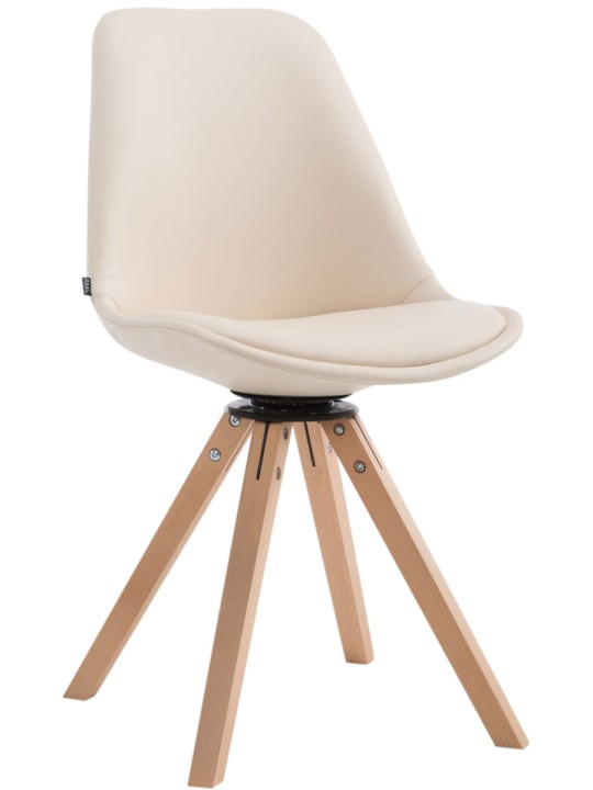 Látogatószék Calais forgatható Natura Square, krém