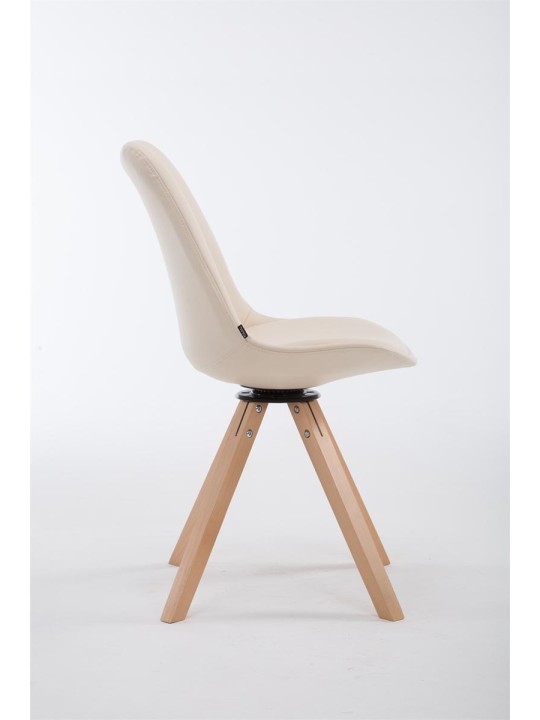 Látogatószék Calais forgatható Natura Square, krém