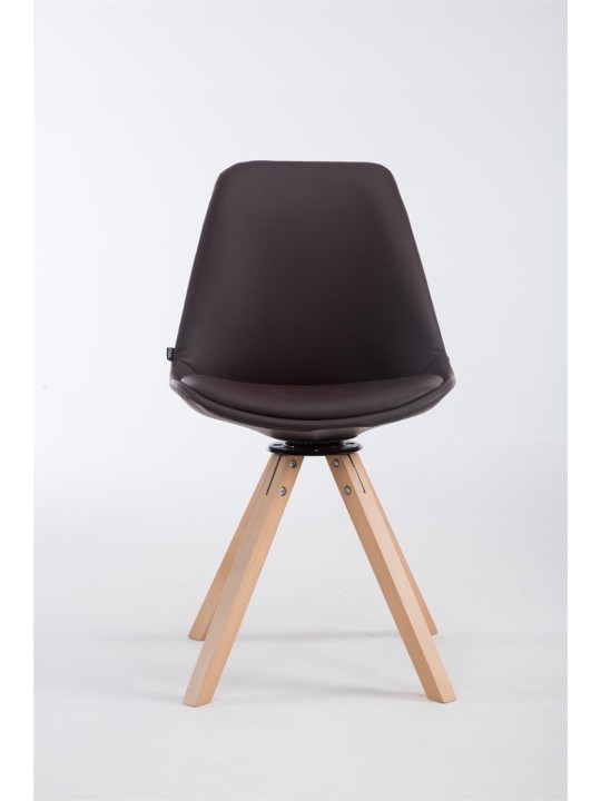 Látogatószék Calais forgatható Natura Square, barna