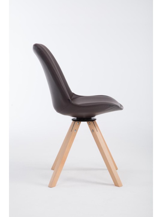 Látogatószék Calais forgatható Natura Square, barna