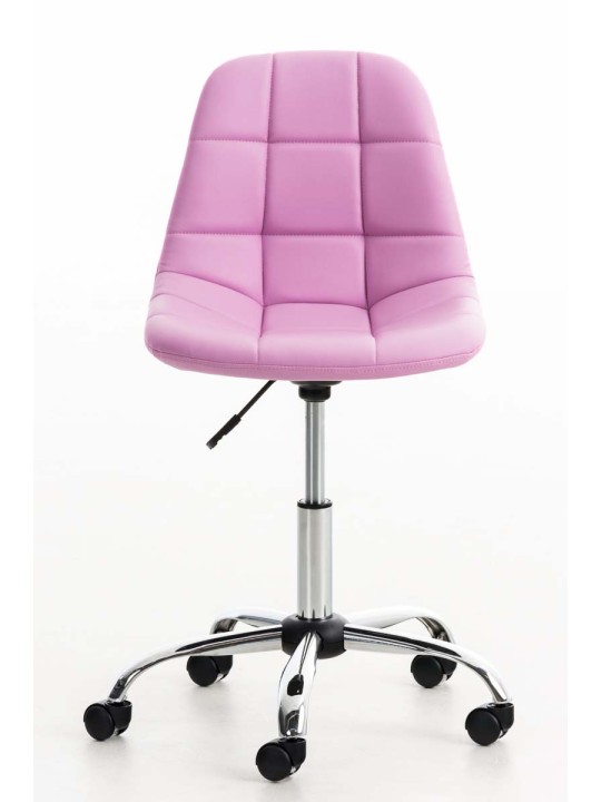 Emil műbőr irodai szék, rózsaszín