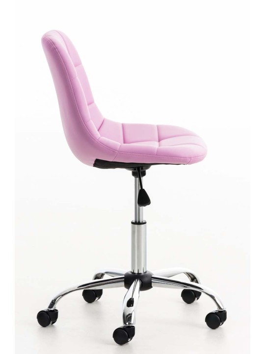 Emil műbőr irodai szék, rózsaszín