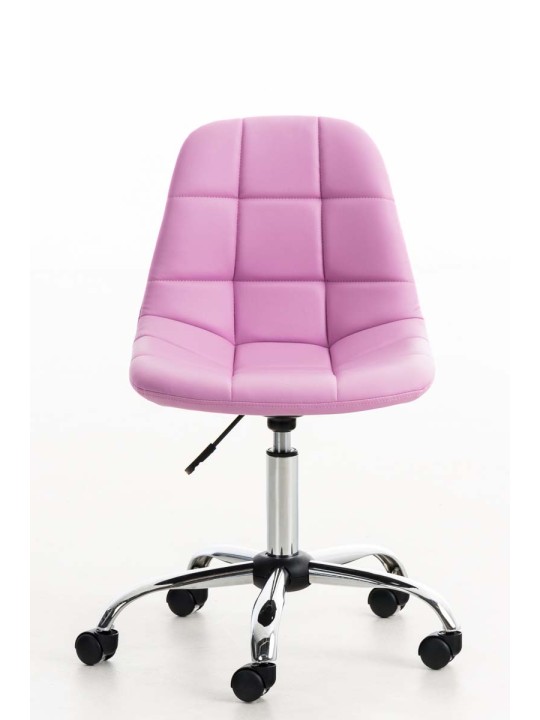 Emil műbőr irodai szék, rózsaszín