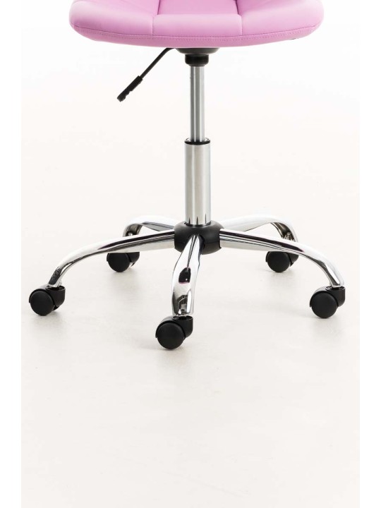 Emil műbőr irodai szék, rózsaszín