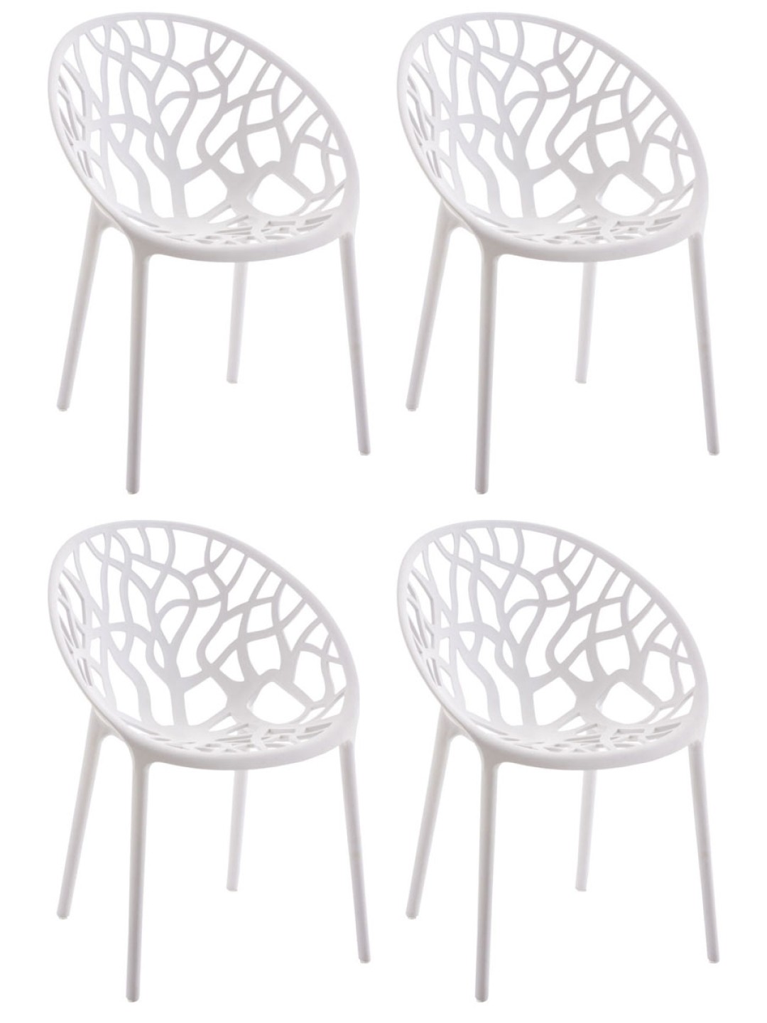 4 db Hope szék készlet, fehér