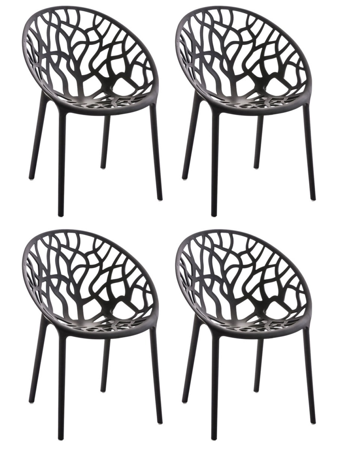 4 db Hope szék készlet, fekete